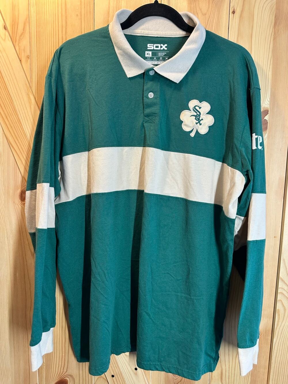 Limited Edition Chicago White Sox St. Patrick's Day Rugby Polo Shirt - Size XL